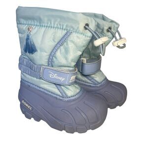 Sorel Flurry Winter Snow Boots Disney Frozen Elsa Purple Blue Toddler Girls 8